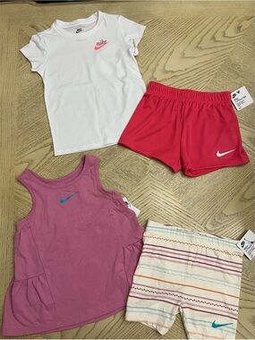 *BUNDLE* Girls Nike Tees & Shorts Size 4T